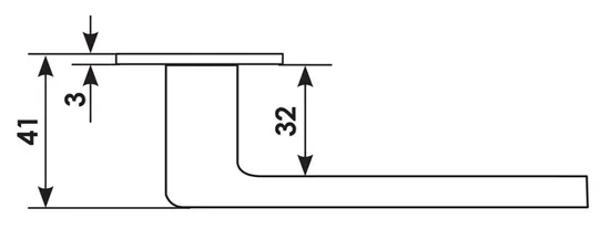 Ручка дверная DOLCE VITA S1 CRO раздельная на квадратной розетке, цвет - хром, латунь фото morelli Санкт-Петербург