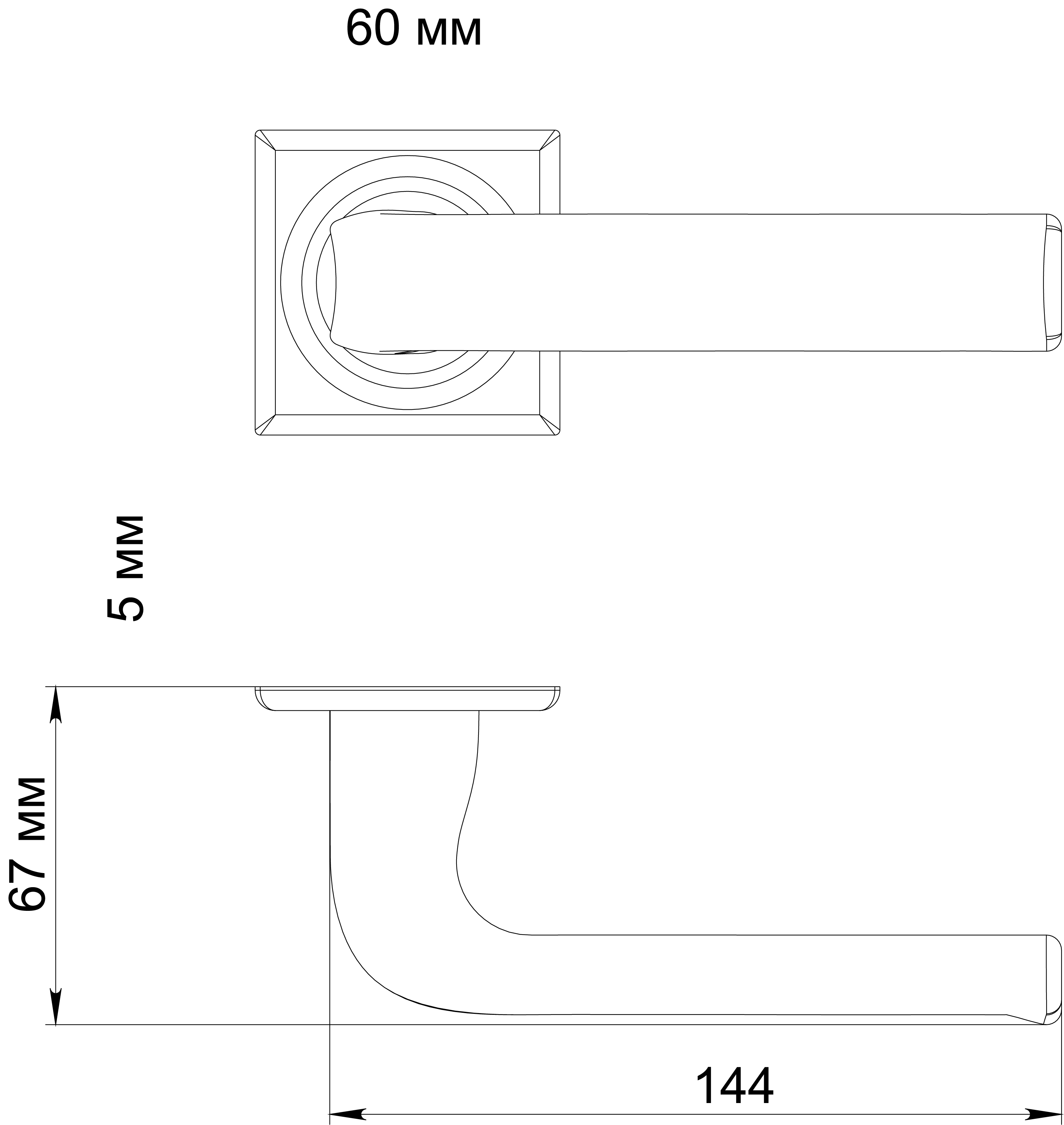 Ручка дверная THE BUS STATION S7 WF на квадратной розетке, цвет Зимняя стужа/Winter Frost фото фурнитура Санкт-Петербург