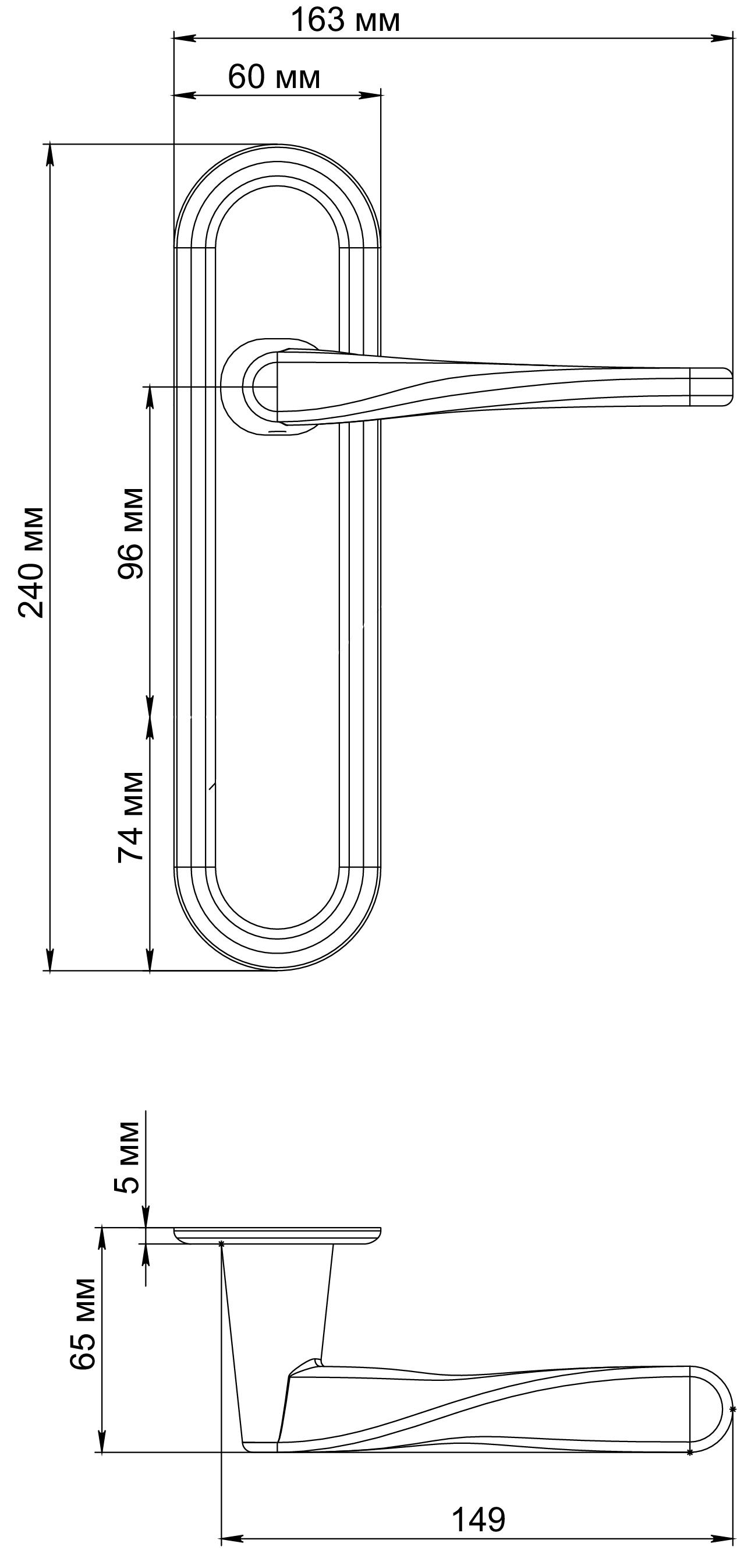 Ручка дверная THE OLYMPICS PLR SSW на планке, цвет Стокгольмский снегопад/Stockholm Snowfall фото фурнитура Санкт-Петербург