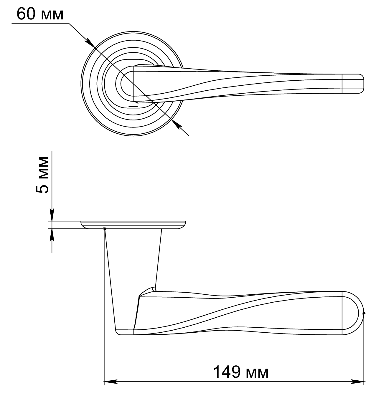 Ручка дверная THE OLYMPICS R7 SMI на круглой розетке, цвет Весенняя дымка/Spring Mist фото фурнитура Санкт-Петербург