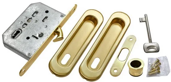 MHS150 L SG, комплект для раздвижных дверей, цвет - мат.золото фото купить Санкт-Петербург