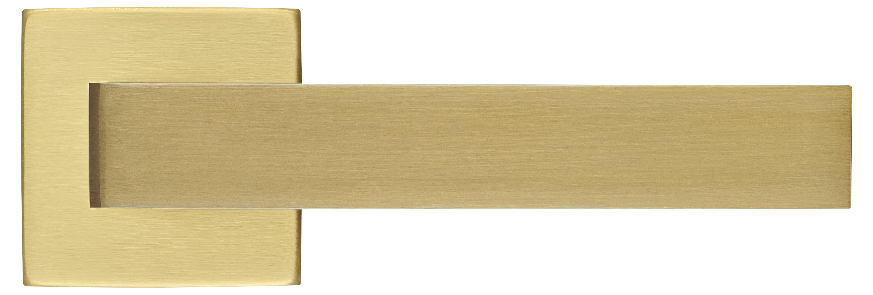 Ручка дверная HORIZONT S5 OSA раздельная на квадратной розетке 7 мм, цвет матовое золото, ЦАМ фото купить в СПб