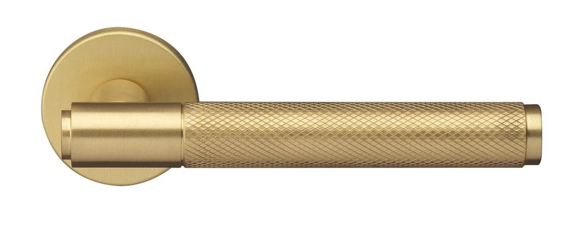 BRIDGE R6 OSA, ручка дверная с усиленной розеткой, цвет -  матовое золото фото купить Санкт-Петербург