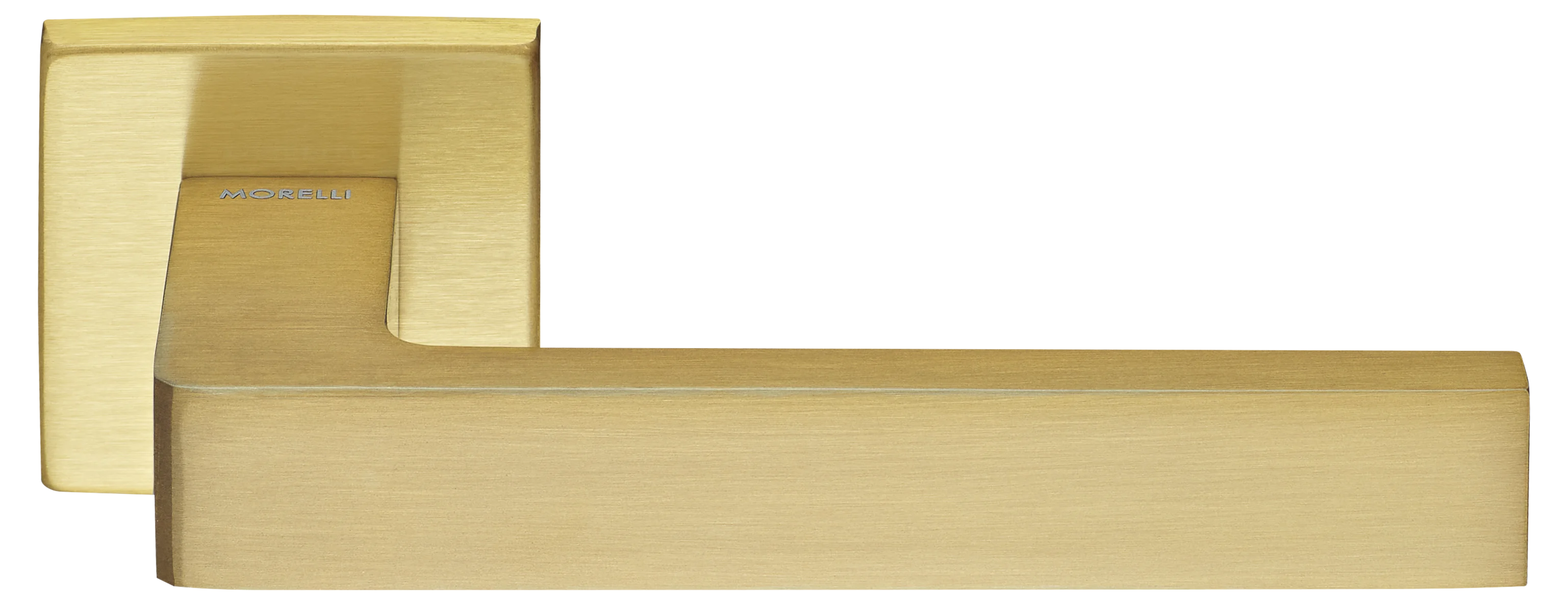 Ручка дверная HORIZONT S5 OSA раздельная на квадратной розетке 7 мм, цвет матовое золото, ЦАМ фото купить Санкт-Петербург