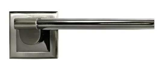 AGBAR, ручка дверная MH-21 SN/BN-S, на квадратной накладке, цвет - бел. никель/черн. никель фото купить в СПб