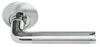 КОЛОННА, ручка дверная MH-03 SN/CP, цвет - бел. никель/хром