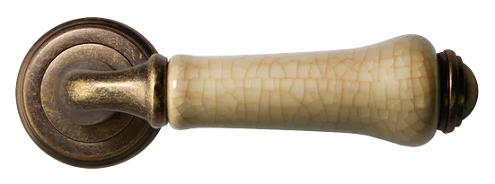 UMBERTO, ручка дверная MH-41-CLASSIC OMB/CH, цвет-старая мат.бронза/шампань фото купить в СПб