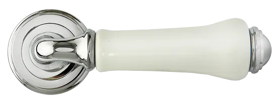 UMBERTO, ручка дверная MH-41-CLASSIC PC/W, цвет- хром/белый фото купить в СПб