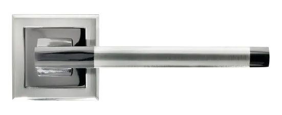 PANTS, ручка дверная MH-35 SN/BN-S, на квадратной накладке, цвет - бел. никель/черн. никель фото купить в СПб