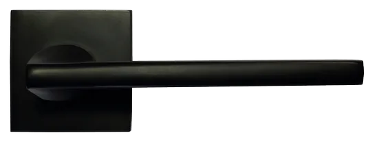 KAFFEE, ручка дверная на квадратной накладке MH-50-S6 BL, цвет - черный фото купить в СПб
