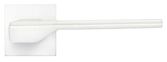 PIERRES, ручка дверная на квадратной накладке MH-49-S6 W, цвет - белый фото купить в СПб