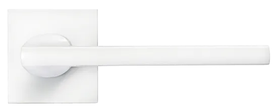 KAFFEE, ручка дверная на квадратной накладке MH-50-S6 W, цвет - белый фото купить в СПб