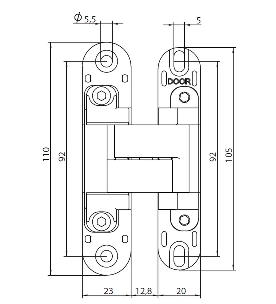 HH-19 B, скрытая петля, цвет - черный фото купить в СПб