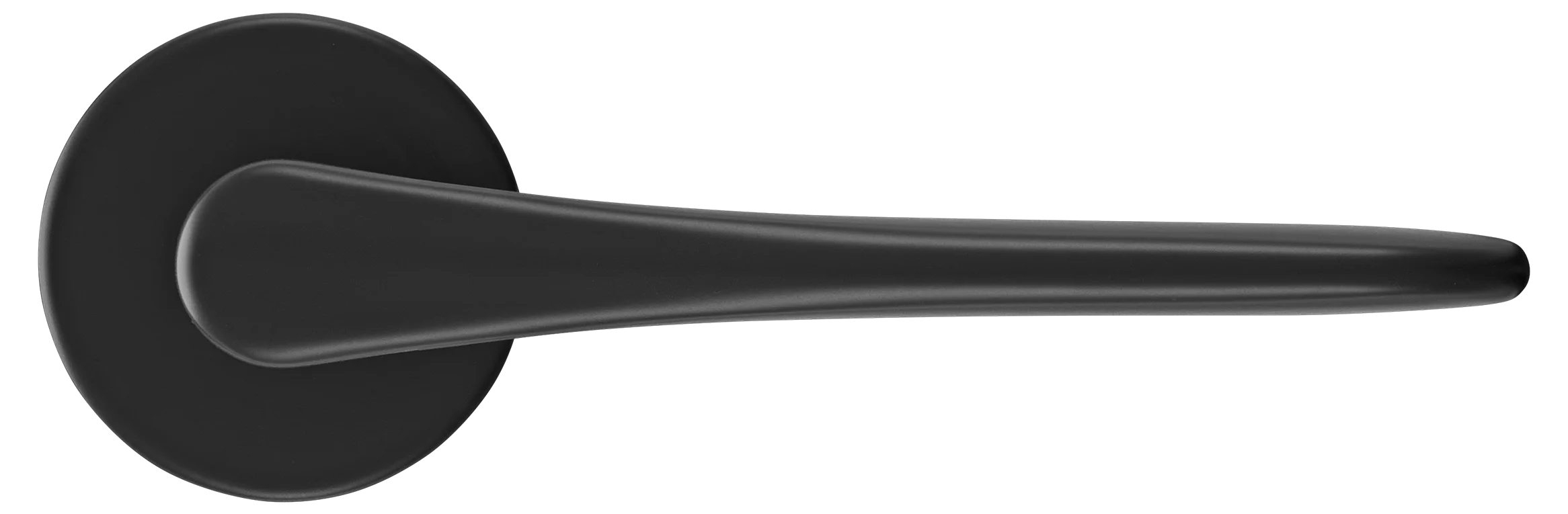AULA R5 NERO, ручка дверная на розетке 7мм, цвет -  черный фото купить в СПб