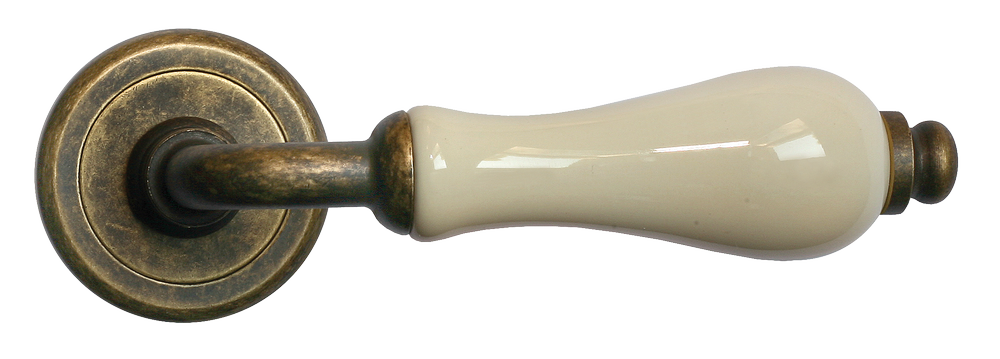 CERAMICA, ручка дверная CC-3 OBA/CHAMP, цвет - античная бронза/шампань фото купить в СПб