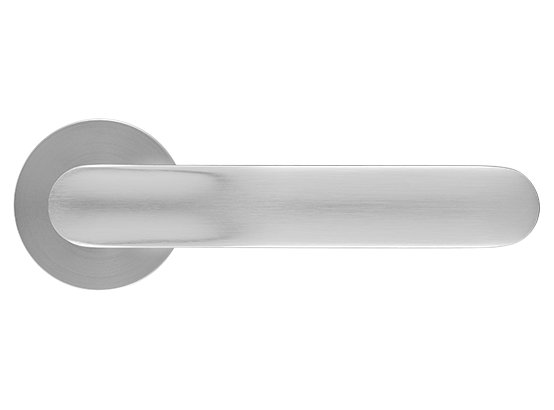 GARAK ручка дверная на круглой розетке 6 мм, MH-59-R6 MSC, цвет - мат. сатинированный хром фото купить в СПб