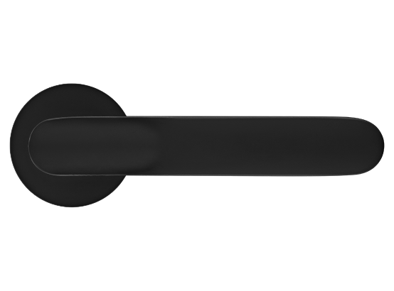 GARAK  ручка дверная на круглой розетке 6 мм, MH-59-R6 BL, цвет - чёрный фото купить в СПб