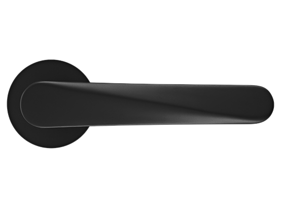 CAYAN - ручка дверная  на круглой розетке 6 мм, MH-58-R6 BL,  цвет - чёрный фото купить в СПб